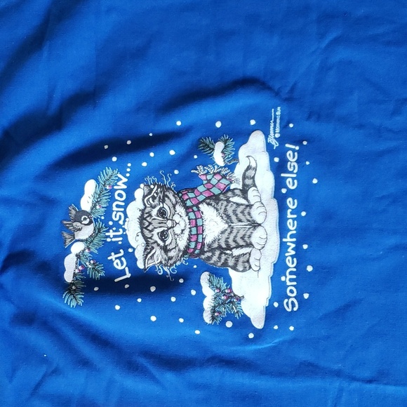 New Fleece- lined Blue Sweatshirt, Size XL - Picture 3 of 5